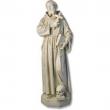  St. Francis of Assisi Statue w/Skull & Cross in Fiberglass, 63"H 