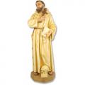  St. Francis of Assisi Statue w/Skull & Cross in Fiberglass, 63"H 