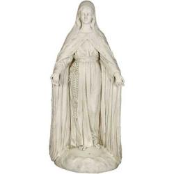  Our Lady of the Rosary Statue in Fiberglass, 47\"H 