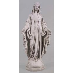  Our Lady of Grace Statue in Fiberglass, 21\"H 