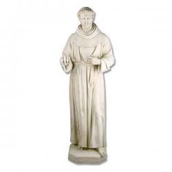  St. Francis of Assisi Statue in Fiberglass, 74\"H 
