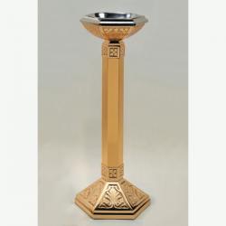  High Polish Finish Bronze Floor Holy Water Font: 9942 Style - 36\" Ht 