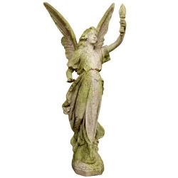  Angel of Light Left Statue in Fiber Stone, 45\"H 