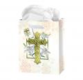  MEDIUM EASTER LILY GIFT BAG WITH TISSUE (10 PC) 
