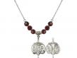  Novena Medal Birthstone Necklace Available in 15 Colors 