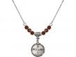  Baptism Medal Birthstone Necklace Available in 15 Colors 