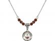  Confirmation Medal Birthstone Necklace Available in 15 Colors 