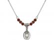  Baptism Medal Birthstone Necklace Available in 15 Colors 