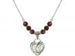  Miraculous Heart Medal Birthstone Necklace Available in 15 Colors 
