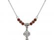  Celtic Cross Medal Birthstone Necklace Available in 15 Colors 