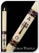  Gloria Purple Paschal Side Candles 1 1/2" x 12" 