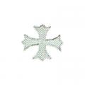  Embroidered White Greek Cross - 3" 