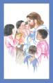  Jesus with Children Holy Card 