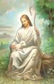 Jesus as Shepherd Holy Card 
