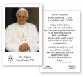 Pope Benedict XVI Holy Card (Father of Providence Message) 