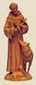  St. Francis of Assisi Statue in Terracotta, 6"H 
