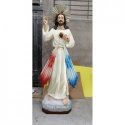 Jesus of Divine Mercy Statue in Resin/Marble Composite - 74\"H 
