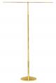  Banner/Tapestry Stand - Telescoping Shaft - Polished Brass - Double Bar 
