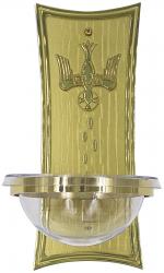  Holy Water Font - Brass - 4 1/4\" Dia 