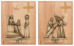  Stations/Way of the Cross - Antique Bronze - Mounted 