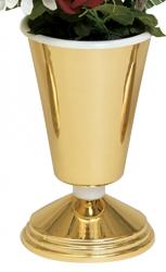  Vase w/Aluminum Liner - Satin Brass 