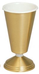  Vase w/Aluminum Liner - Polished Brass 