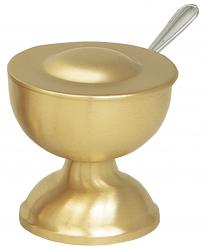  Censer Boat & Spoon - Hinged Lid - Polished Brass 