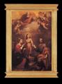  Holy Family w/God the Father & Holy Spirit Florentine Plaque by B. Murillo 