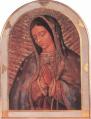  Our Lady of Guadalupe Florentine Plaque w/Gold & White Border 