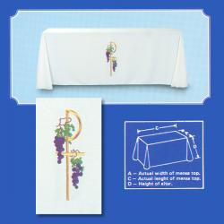  Laudian Frontal w/Chi Rho & Grapes Design - 108\" (100% Poly) 