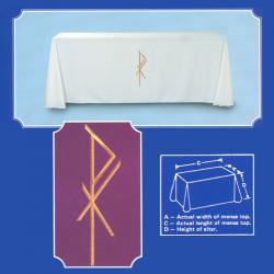  Laudian Frontal w/Chi Rho Design - 108\" (65% Linen/35% Poly) 