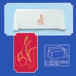  Laudian Frontal w/Flames/Dove Design - 108\" (100% Poly) 
