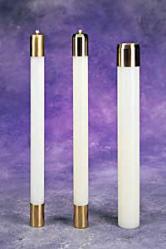  Refillable Altar Candle Shell Brass Socket Only - 1-1/4\" 