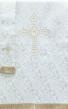  Tudor Rose or Ely Fabric Pulpit Hanging Only - 3 Crosses & Gold Fringe 