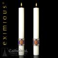 The "Lilium" Eximious Altar Side Candle - 1-1/2 x 17 - Pair 