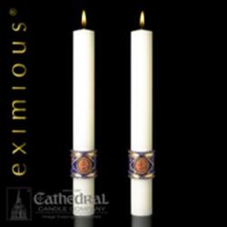  The \"Lilium\" Eximious Altar Side Candle - 3 x 12 - Pair 