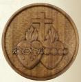  "Sacred Heart" Symbol/Emblem in Oak Wood 