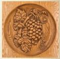  "Grapes" Symbol/Emblem in Oak Wood 