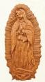  "Our Lady of Guadalupe" Bas Relief Symbol/Emblem in Oak Wood 