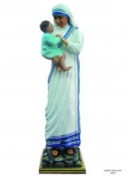  St. Mother Theresa of Calcutta w/Child Statue  in Resin/Marble Composite - 40\"H 