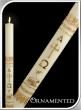 Ornamented Paschal Side Candles 2" x 17" 