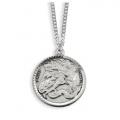  PEWTER ST. CHRISTOPHER OVAL PENDANT 