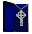  Celtic Bishop Pectoral Cross - Silverplate 