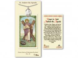  St. Andrew the Apostle Prayer Card w/Medal 