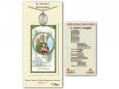  St. Patrick Prayer Card w/Medal 