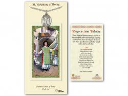  St. Valentine of Rome Prayer Card w/Medal 
