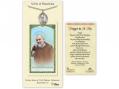  St. Pio of Pietrelcina Prayer Card w/Medal 