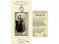  St. Vincent de Paul Prayer Card w/Medal 