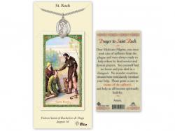  St. Roch Prayer Card w/Medal 