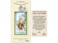  St. Christopher/Track & Field Prayer Card w/ Medal 